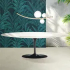 Mesa Tulipán de Saarinen, 74 cm de altura, en cerámica Florim Calacatta Gold Gloss - Escarlata Viadurini