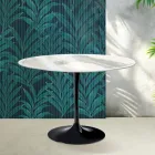 Mesa Tulip Saarinen Al. 74 cm de cerámica Florim Statuario Lucido - Escarlata Viadurini