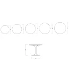 Mesa Tulip Saarinen Al. 74 cm de cerámica mate Florim Statuario - Escarlata Viadurini