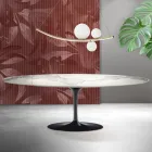 Mesa Saarinen Tulip H 74 cm en Matt Florim Statuario Ceramica - Escarlata Viadurini