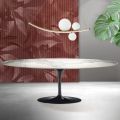 Mesa Saarinen Tulip H 74 cm en Matt Florim Statuario Ceramica - Escarlata
