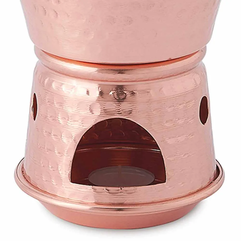 Cacerola de Cobre Estañado a Mano con Asas y Base 14 cm - Gianmatteo Viadurini