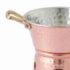 Cacerola de Cobre Estañado a Mano con Asas y Base 14 cm - Gianmatteo Viadurini