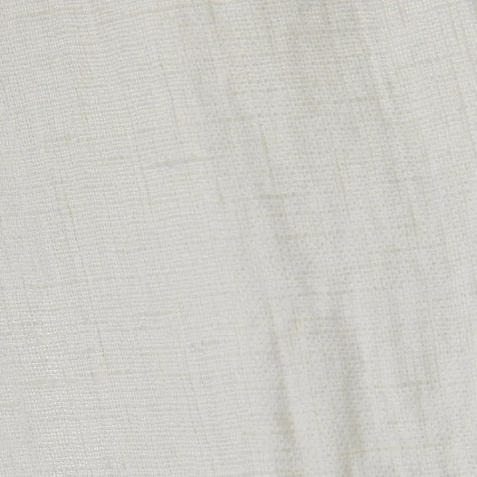 Cortina de lino claro blanco con botones de diseño de lujo italiano - Geogeo Viadurini