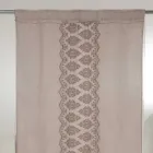 Cortina de lino claro con organza y bordado gótico en el Centro de Lujo - Marinella Viadurini