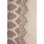 Cortina de lino claro con organza y bordado gótico en el Centro de Lujo - Marinella Viadurini