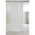 Cortina de organza y lino blanco con lengüetas, diseño de lujo Made in Italy - Ariosto