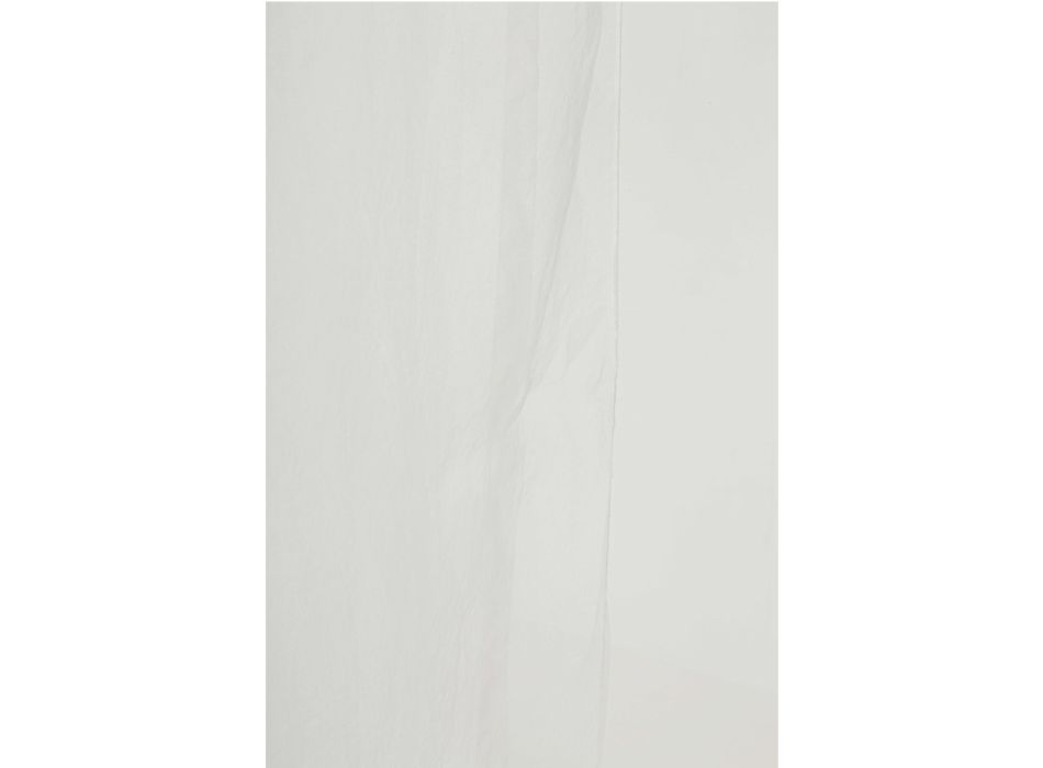 Cortina de lino claro blanco o retro y organza con lazos de lujo - Karnak Viadurini