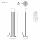 Radiador eléctrico de suelo con diseño de LED simple o doble a 500 W - Stilus Viadurini