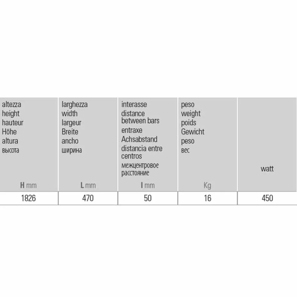 Radiador de baño de diseño vertical Suelo eléctrico 450 Watt - Ottolungo Viadurini