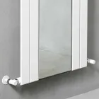 Radiador de baño vertical de diseño en acero con espejo de 587 W - Picchio Viadurini