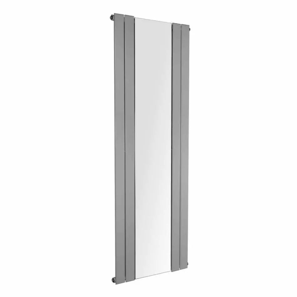 Radiador de baño vertical de diseño en acero con espejo de 587 W - Picchio Viadurini