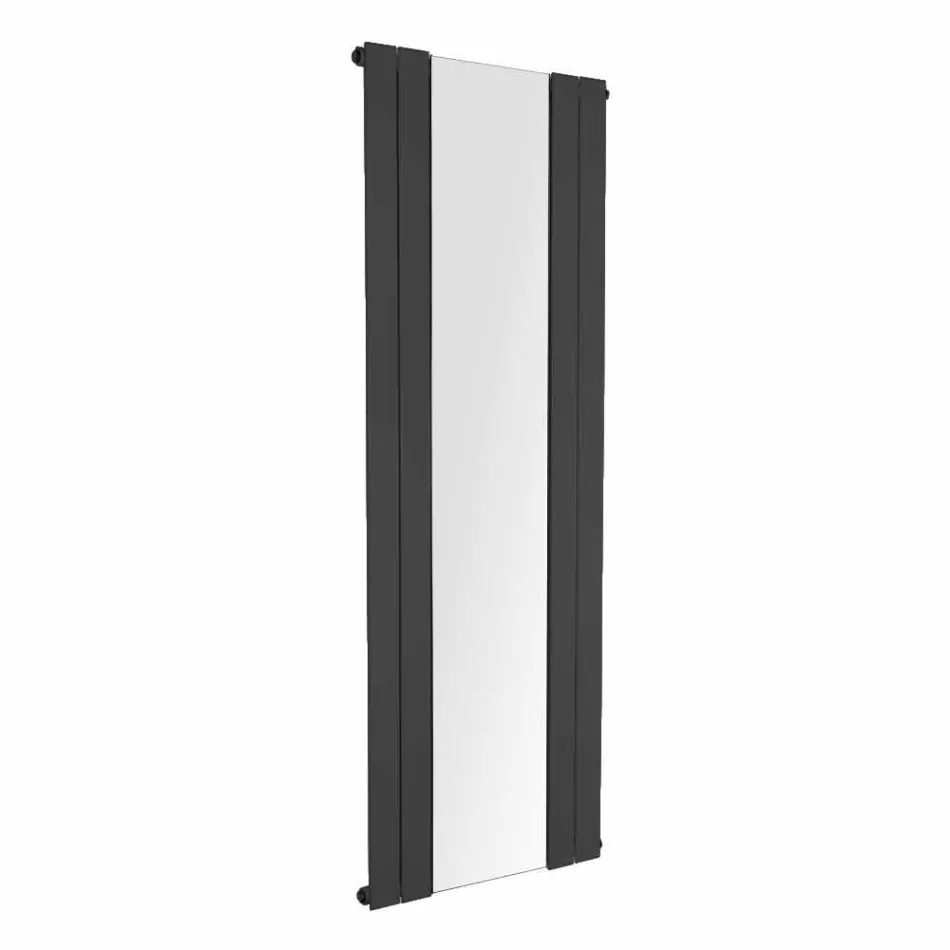 Radiador de baño vertical de diseño en acero con espejo de 587 W - Picchio Viadurini