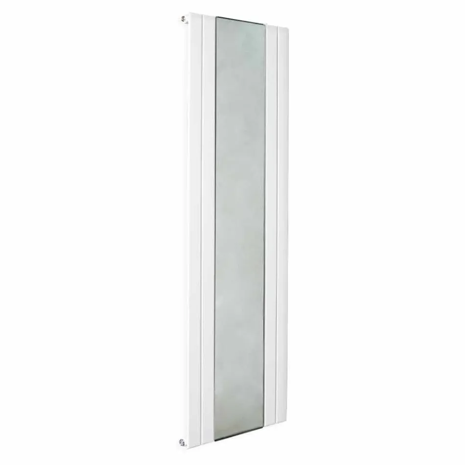 Radiador de baño vertical de diseño en acero con espejo de 587 W - Picchio Viadurini
