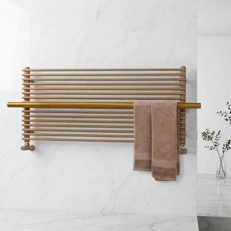 Radiador de acero al carbono mixto color beige fabricado en Italia - Solaris Viadurini
