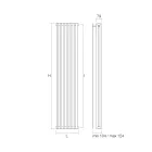 Radiador con Sistema Hidráulico en Acero al Carbono Made in Italy - Crema Viadurini