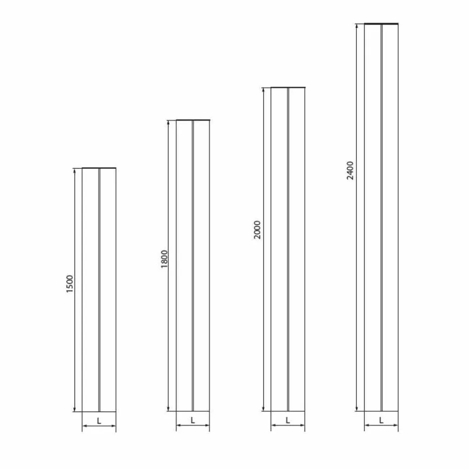 Radiador de baño de diseño moderno con pared hidráulica de hasta 840 vatios - Ottolungo Viadurini