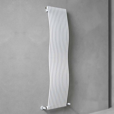 Radiador de baño vertical de diseño moderno ondulado 1181 Watt - Tucano Viadurini