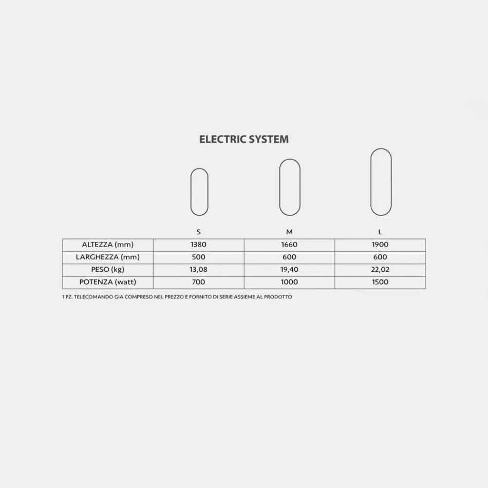 TERMOARREDO diseño eléctrico Brian vidrio templado, fabricado en Italia Viadurini
