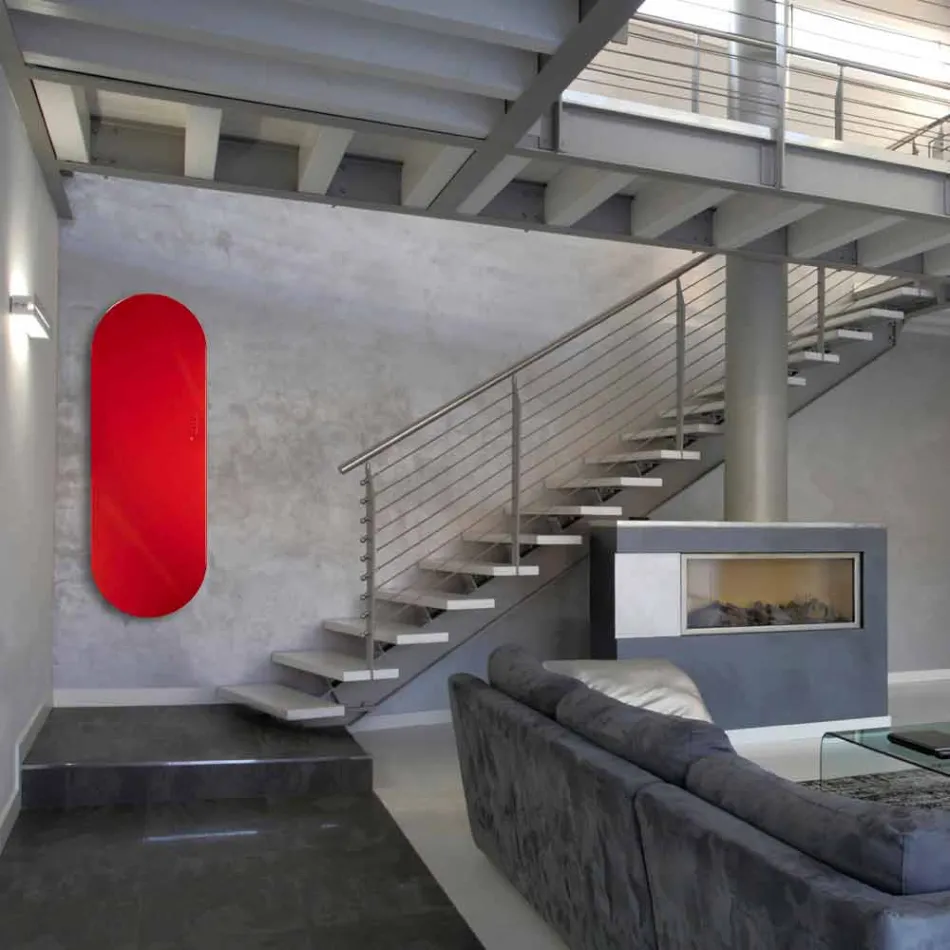 TERMOARREDO diseño eléctrico Brian vidrio templado, fabricado en Italia Viadurini