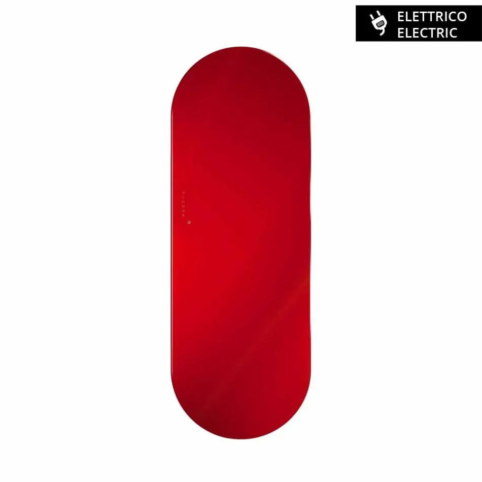 TERMOARREDO diseño eléctrico Brian vidrio templado, fabricado en Italia Viadurini