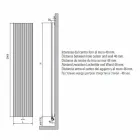 Radiador de pared hidráulico de diseño vertical en acero 900 W - 1000 líneas Viadurini