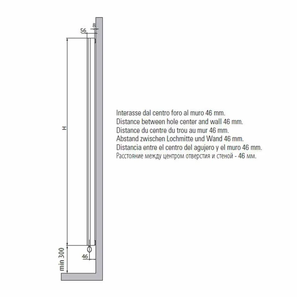 Radiador de pared eléctrico de diseño en aluminio moderno 1000 W - 100 líneas Viadurini