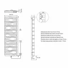 Radiador Eléctrico de Diseño para Salón o Baño con Led 1000 W - Brillo Viadurini