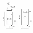 Radiador de Diseño Eléctrico para Baño en Acero 6 Medidas 1000 Watt - Máscara Viadurini