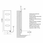 Radiador de Diseño Eléctrico para Baño en Acero 6 Medidas 1000 Watt - Máscara Viadurini
