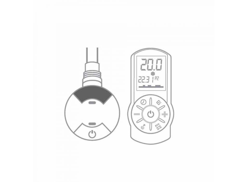Radiador de Diseño Eléctrico para Baño en Acero 6 Medidas 1000 Watt - Máscara Viadurini