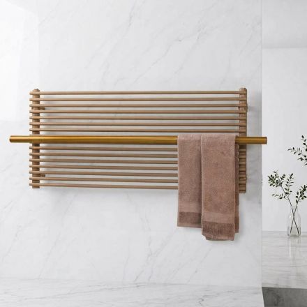 Radiador eléctrico de acero al carbono color beige fabricado en Italia - Solaris Viadurini