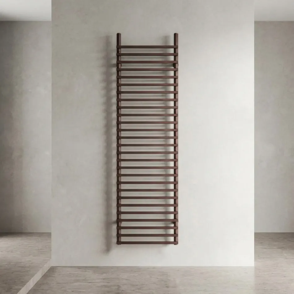 Radiador eléctrico de acero al carbono, color marrón y cobre, fabricado en Italia - Ignis Viadurini
