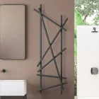 Radiador eléctrico de acero con tubos de sección redonda fabricado en Italia - Aleatorio Viadurini