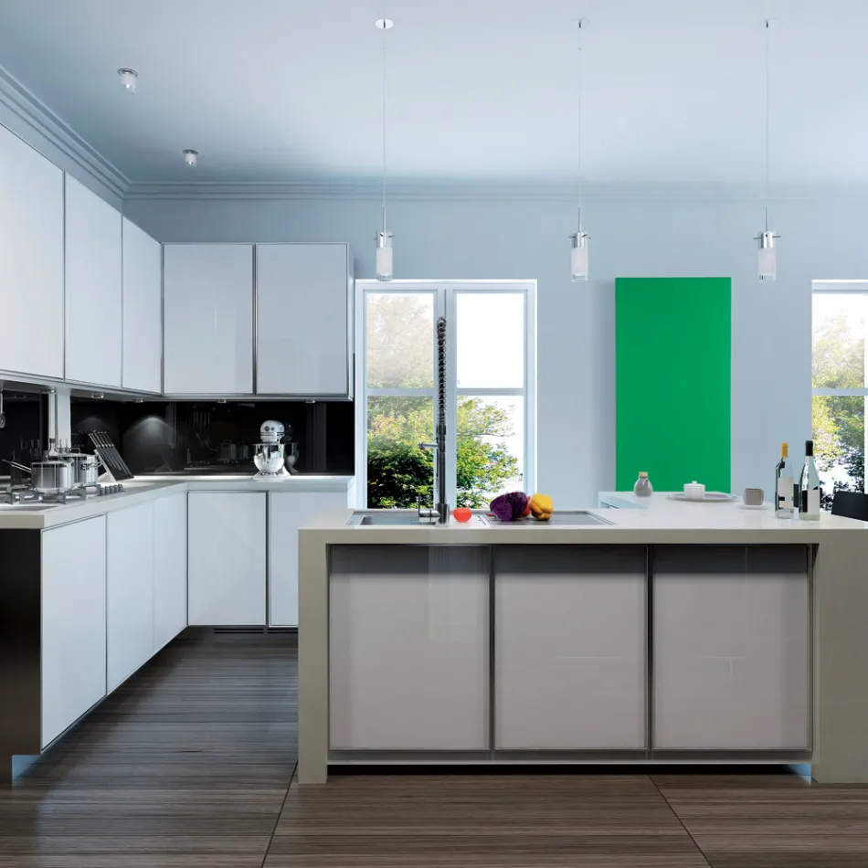 Radiador Eléctrico de Polvo de Mármol Italiano Liso 1200W - Linee Viadurini