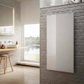 Radiador eléctrico de diseño de cristal blanco Star, hecho en Italia
