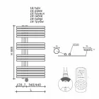 Radiador eléctrico de pared de diseño moderno para baño 400 W - Peacock Viadurini