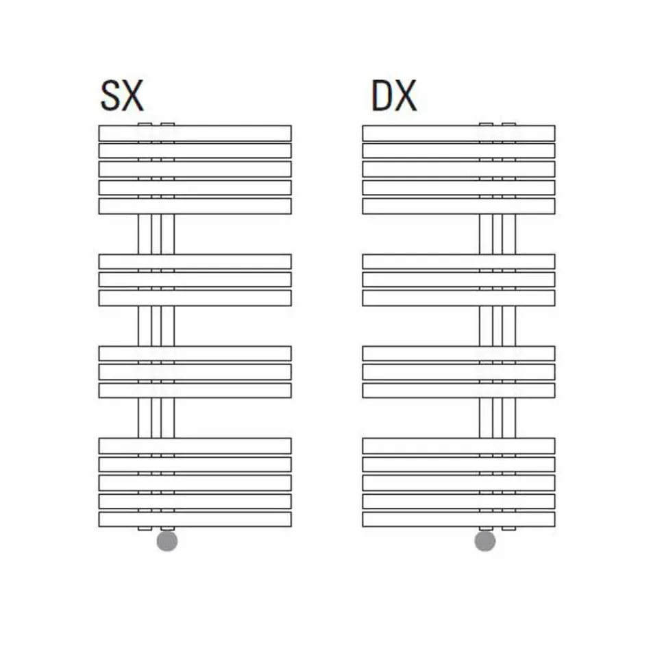 Radiador eléctrico de pared de diseño moderno para baño 400 W - Peacock Viadurini