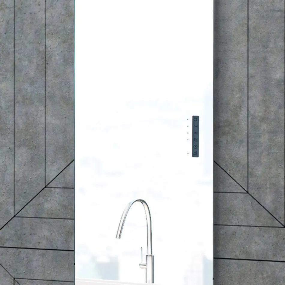 Radiador eléctrico de vidrio y aluminio Made in Italy - Glaze Viadurini