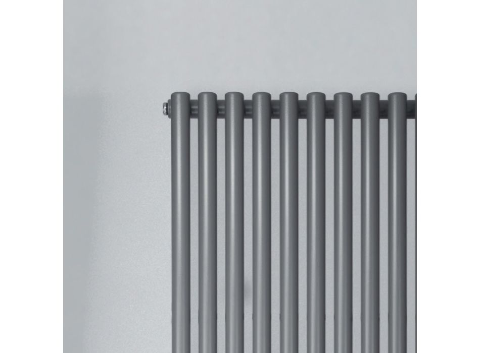 Radiador hidráulico con colectores horizontales en acero al carbono - cerezas Viadurini