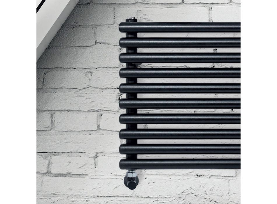 Radiador hidráulico con colectores verticales y tubos horizontales - Compuesto Viadurini