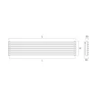 Radiador Hidráulico con Elementos de Sección Simple Cuadrada Made in Italy - Turrón Viadurini