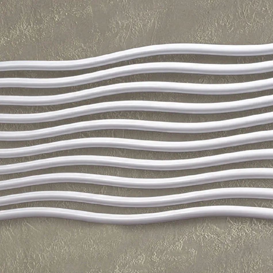 Radiador hidráulico con elementos horizontales curvos Made in Italy - Zucchero Viadurini