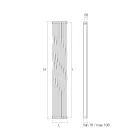 Radiador Hidráulico con Elementos Verticales Curvos Made in Italy - Ribes Viadurini