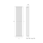 Radiador Hidráulico con Triple Serie de Elementos Verticales Made in Italy - Cenci Viadurini