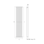 Radiador hidráulico con una serie de elementos verticales fabricado en Italia - carbono Viadurini