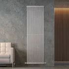 Radiador hidráulico con una serie de elementos verticales fabricado en Italia - carbono Viadurini