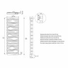Radiador Hidráulico de Diseño para Salón o Baño con Led 839 W - Brillo Viadurini