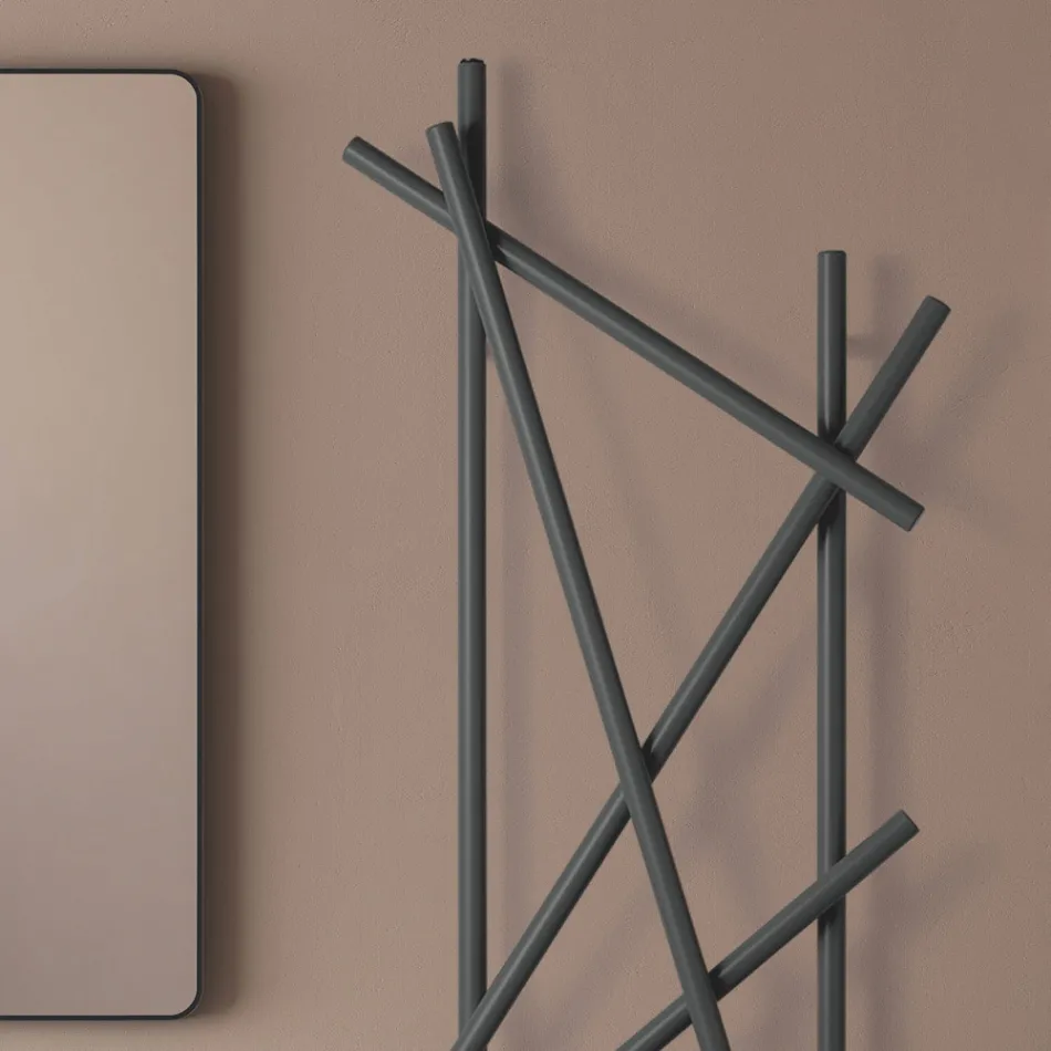 Radiador hidráulico de acero con tubos de sección redonda fabricado en Italia - Aleatorio Viadurini