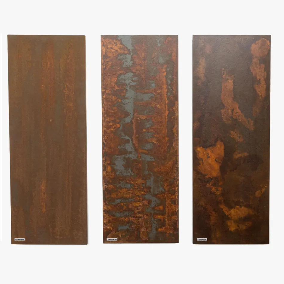 Radiador hidráulico en polvo de mármol italiano efecto Corten - Lines Viadurini